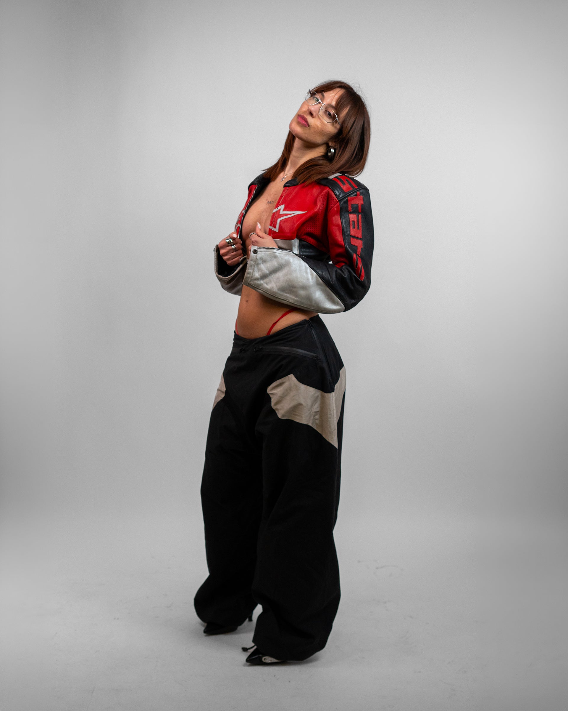 Alpinestars Cropped Leather Racing Jacket - Reworked by Voitech®
