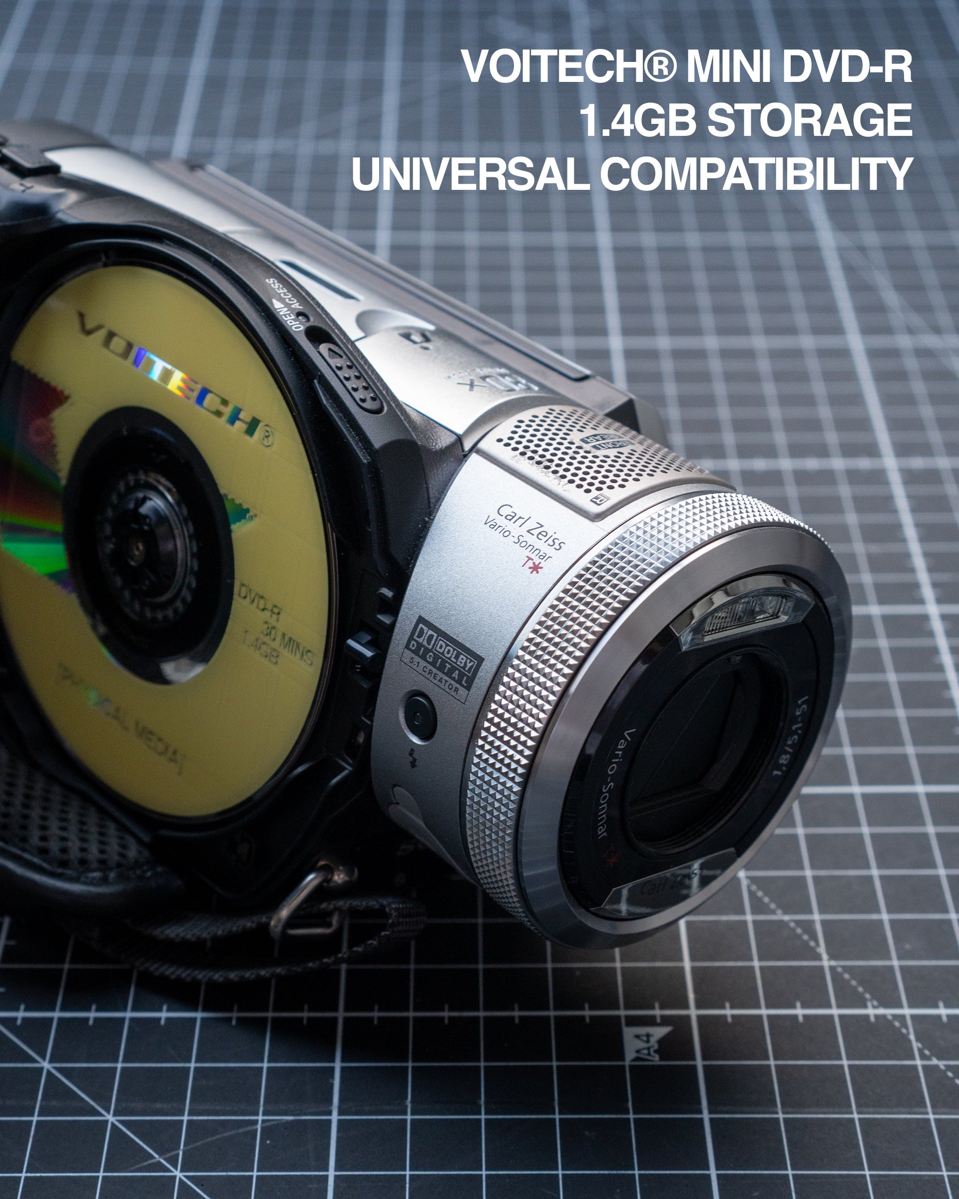 Voitech® Mini DVD-R Blank, 1.4 GB, 8cm for Camcorders
