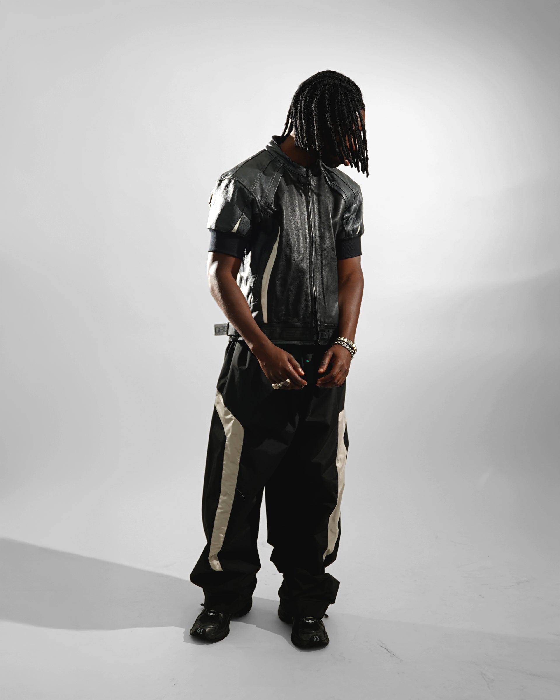 OVERDRIVE SHORT SLEEVE LEATHER MOTO JACKET