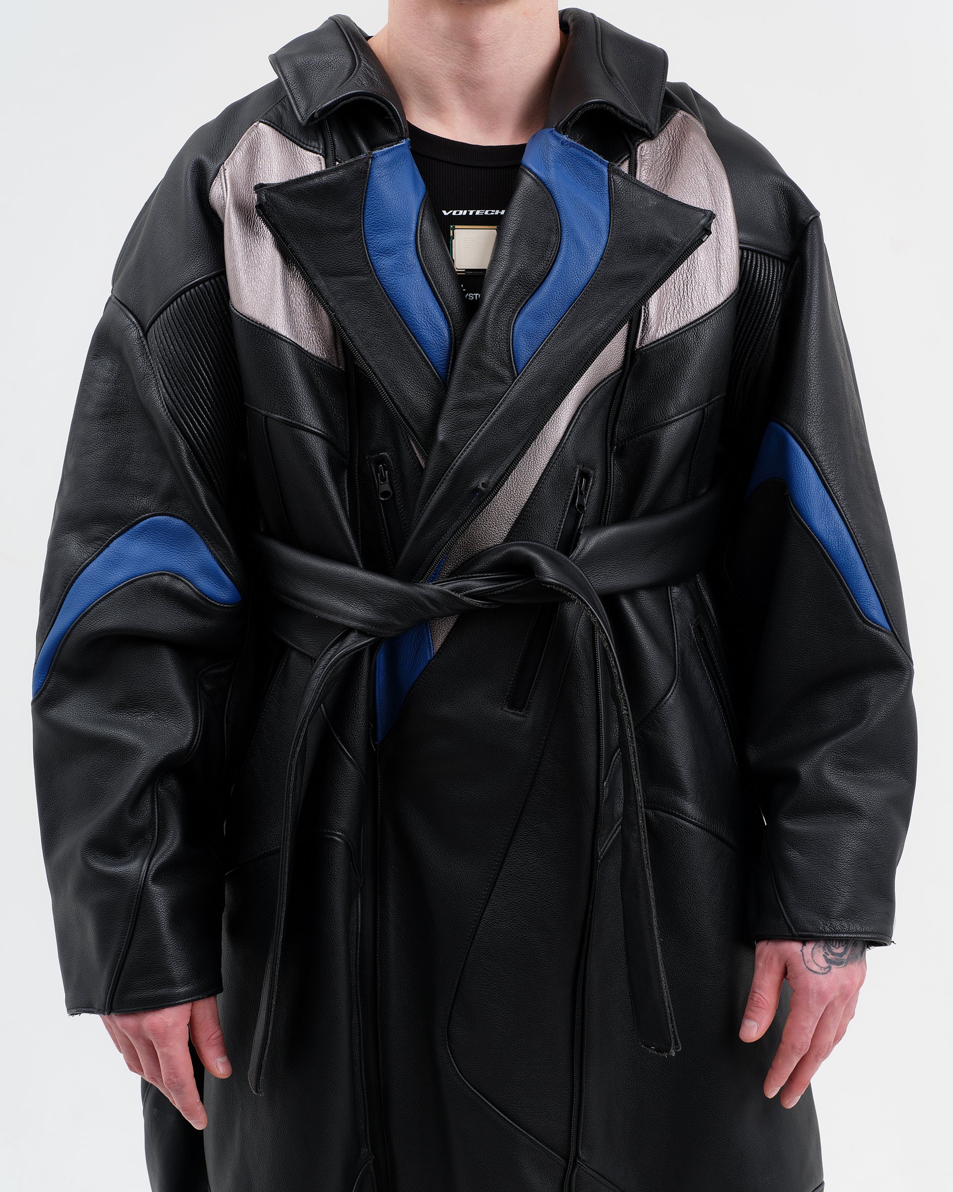 CROSSBLADE LEATHER TRENCH