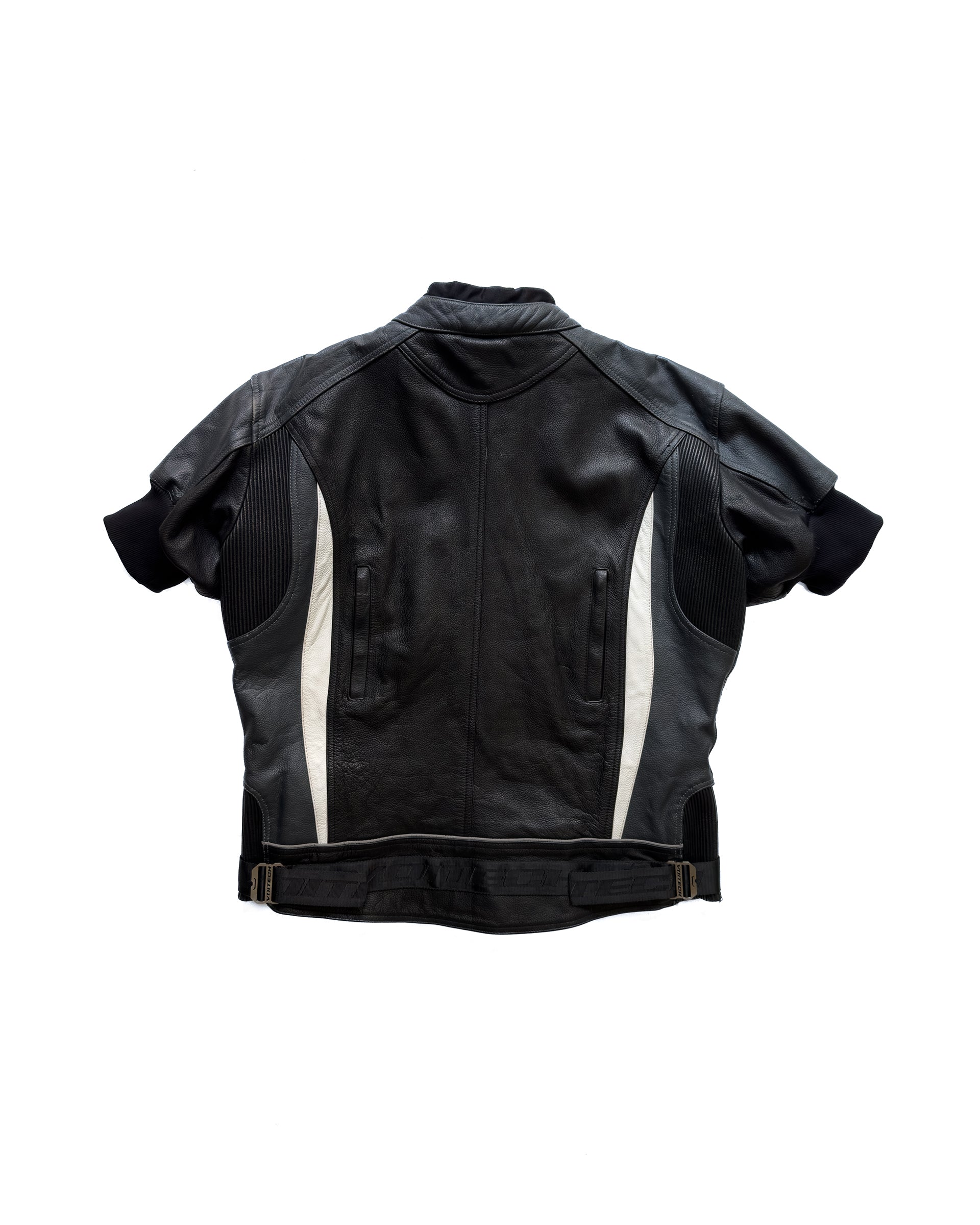 OVERDRIVE SHORT SLEEVE LEATHER MOTO JACKET