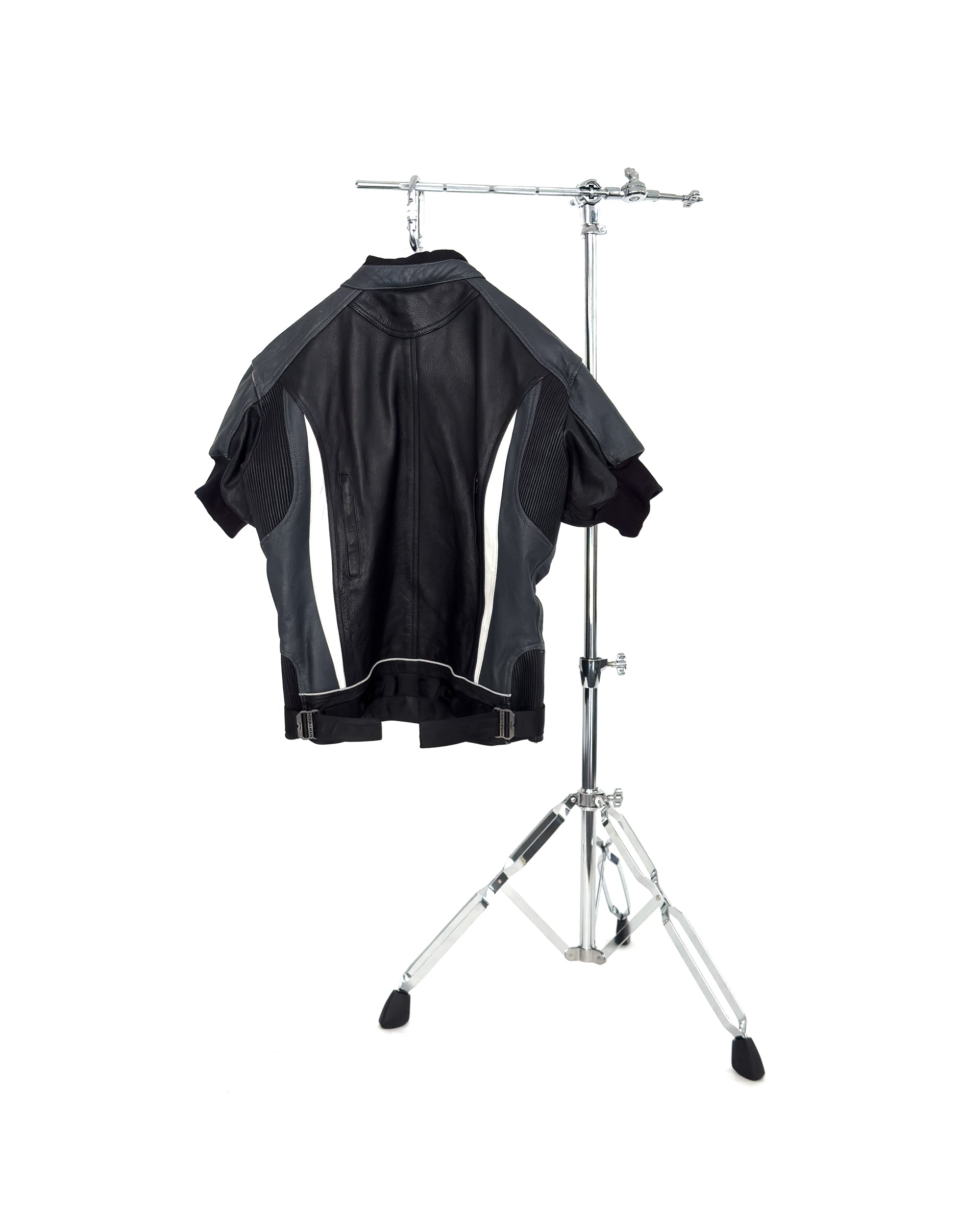 OVERDRIVE SHORT SLEEVE LEATHER MOTO JACKET