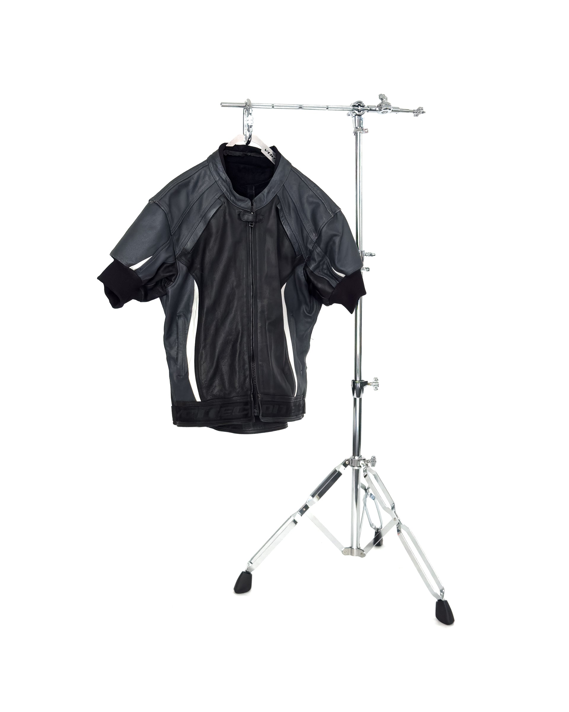 OVERDRIVE SHORT SLEEVE LEATHER MOTO JACKET